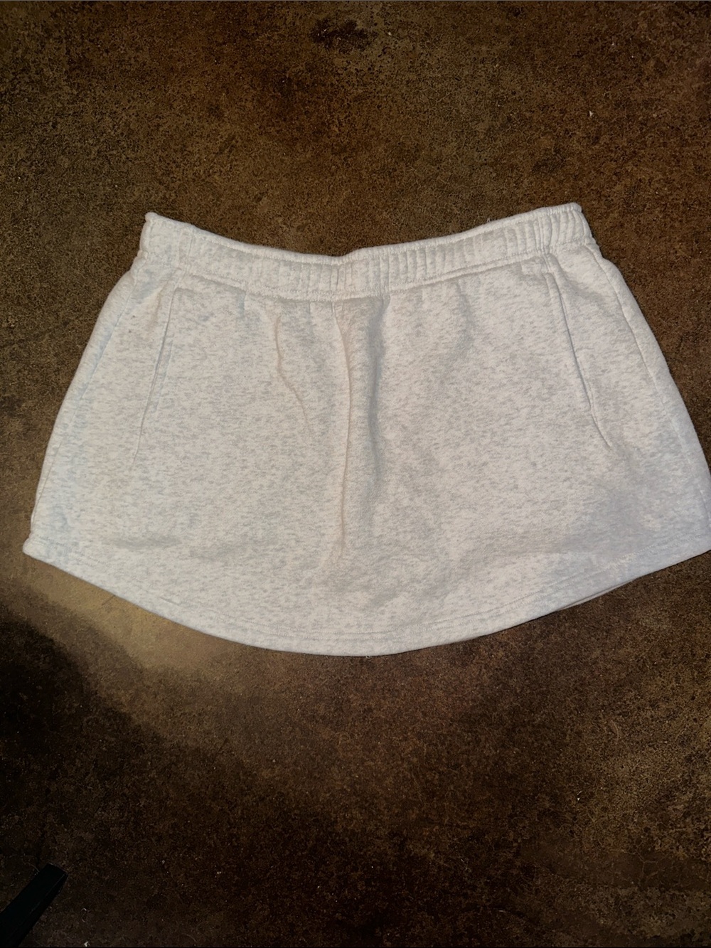 Offline by aerie Heather Light Gray Cloud Fleece Lounge Skort